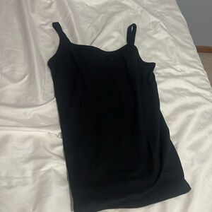 Black ribbed tank top. Medium